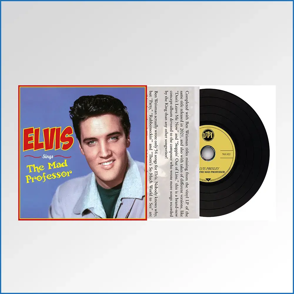 Cover CD Vinyl Replica - Elvis Presley -Sings The Mad Professor (With Inner Sleeve & CD)