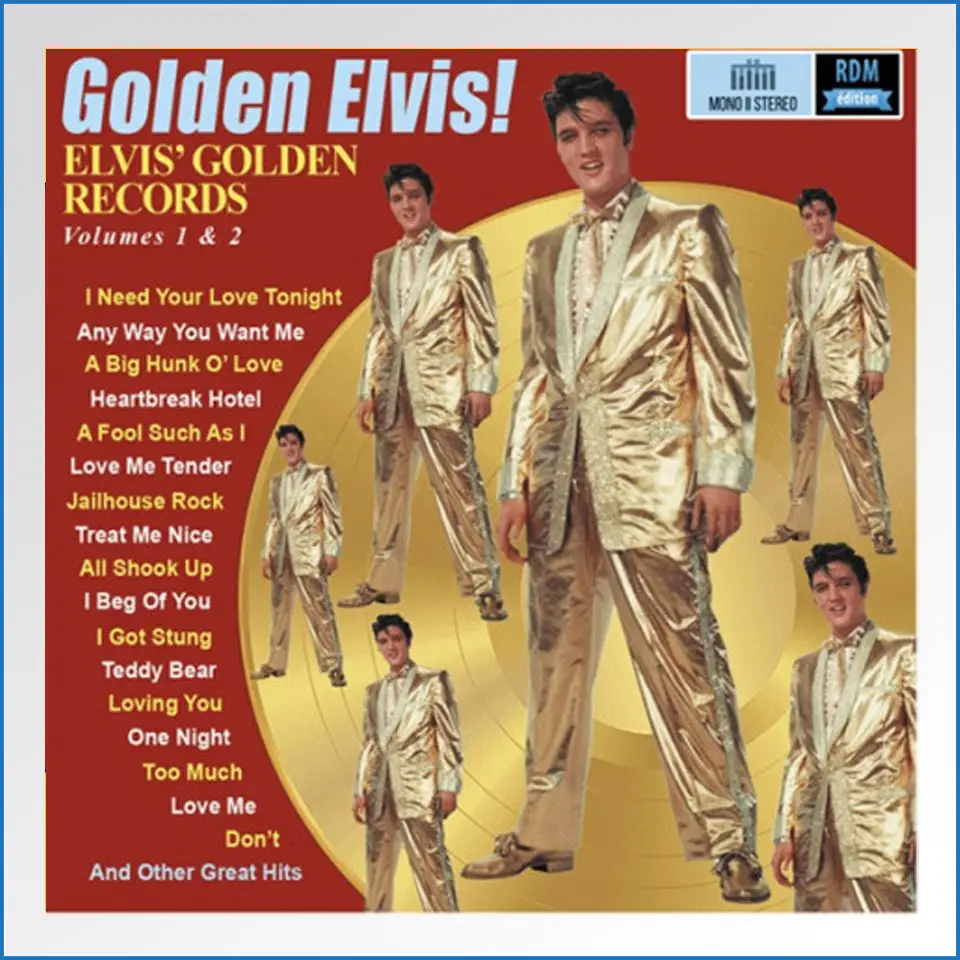 Golden Elvis! Elvis' golden records volumes 1 & 2 - Mono II Stereo front.jpg