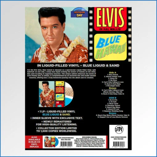Elvis Presley – Blue Hawaii LP Blue/Sand Liquid-Filled Vinyl RSD 2026 ...